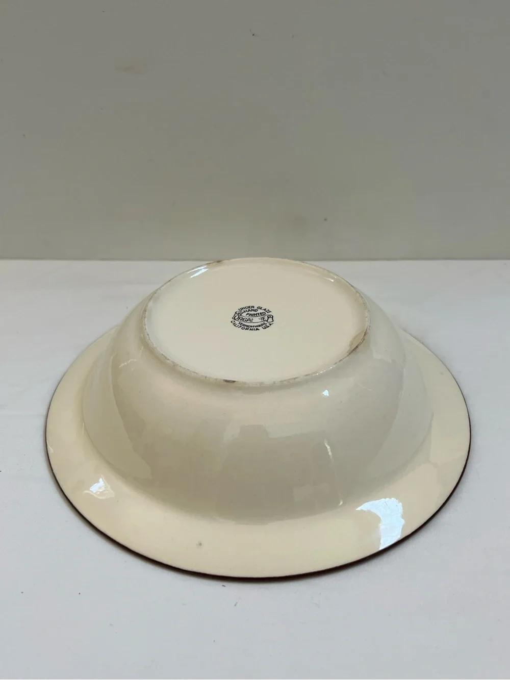 Vernonware Organdie Bowl Plaid Yellow Brown Vintage Melox Poppytrail Vernon Nice